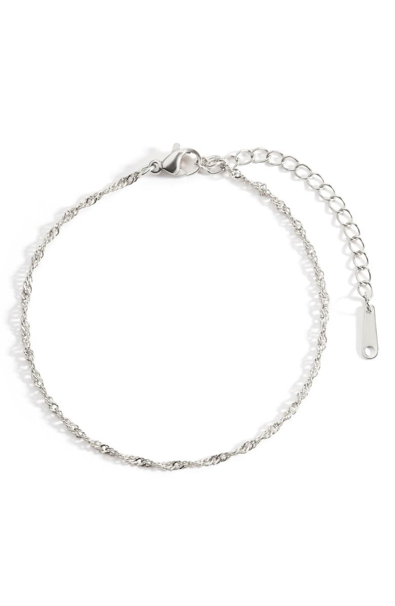 Mint & Lily Singapore Twist Bracelet, Alternate, color, Silver