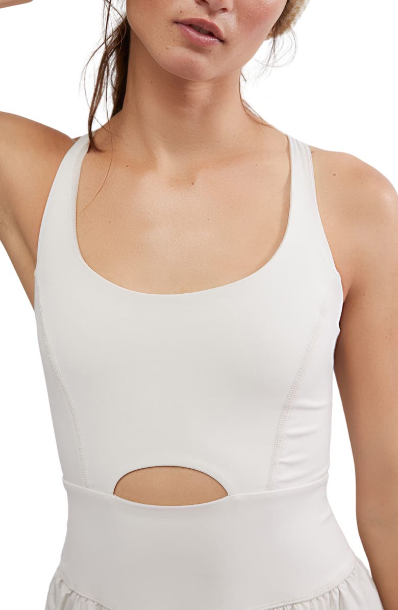 FP Movement by Free People FP Movement Righteous Runsie Romper, Alternate, color, Stone