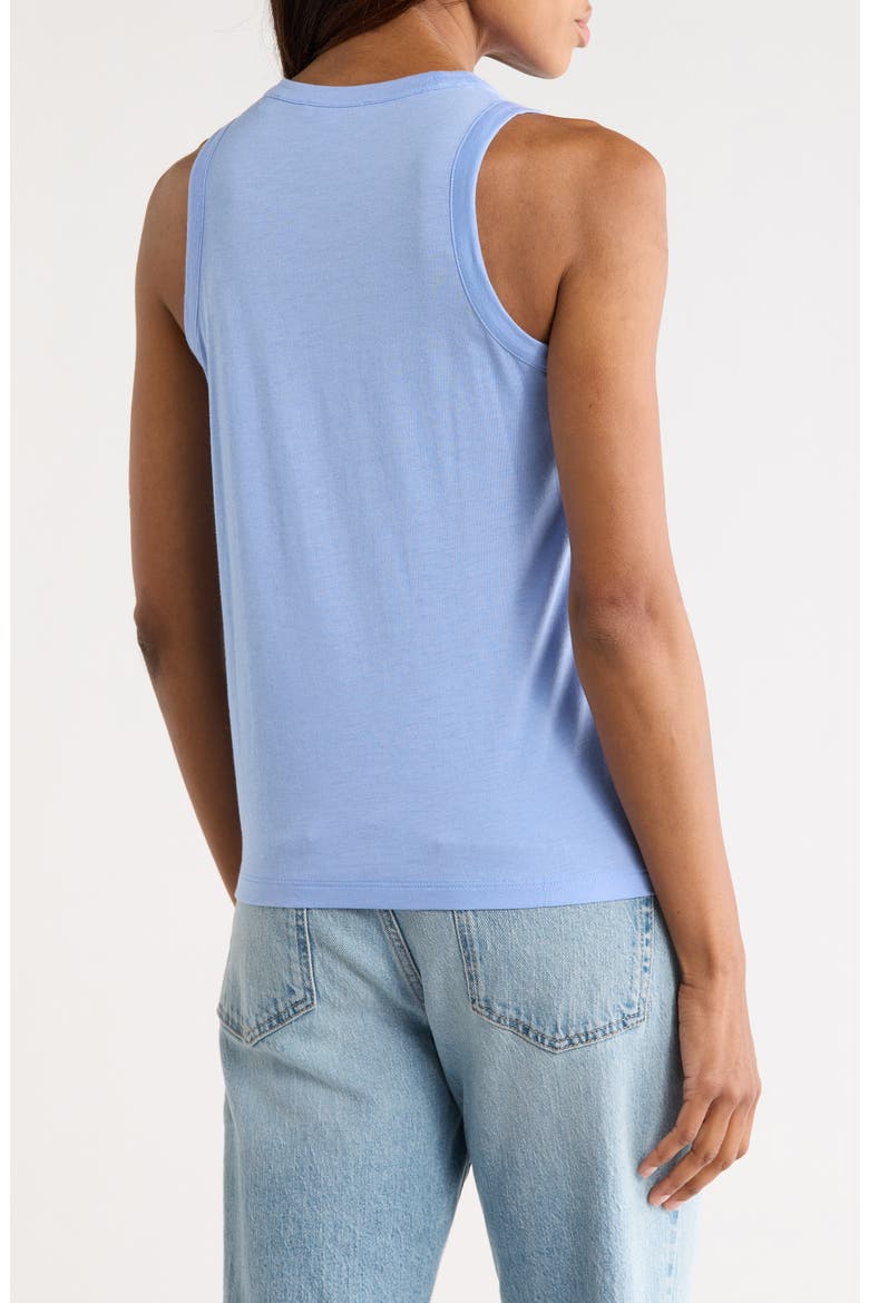 High Neck Tank, Alternate, color, AQUA BLOOM