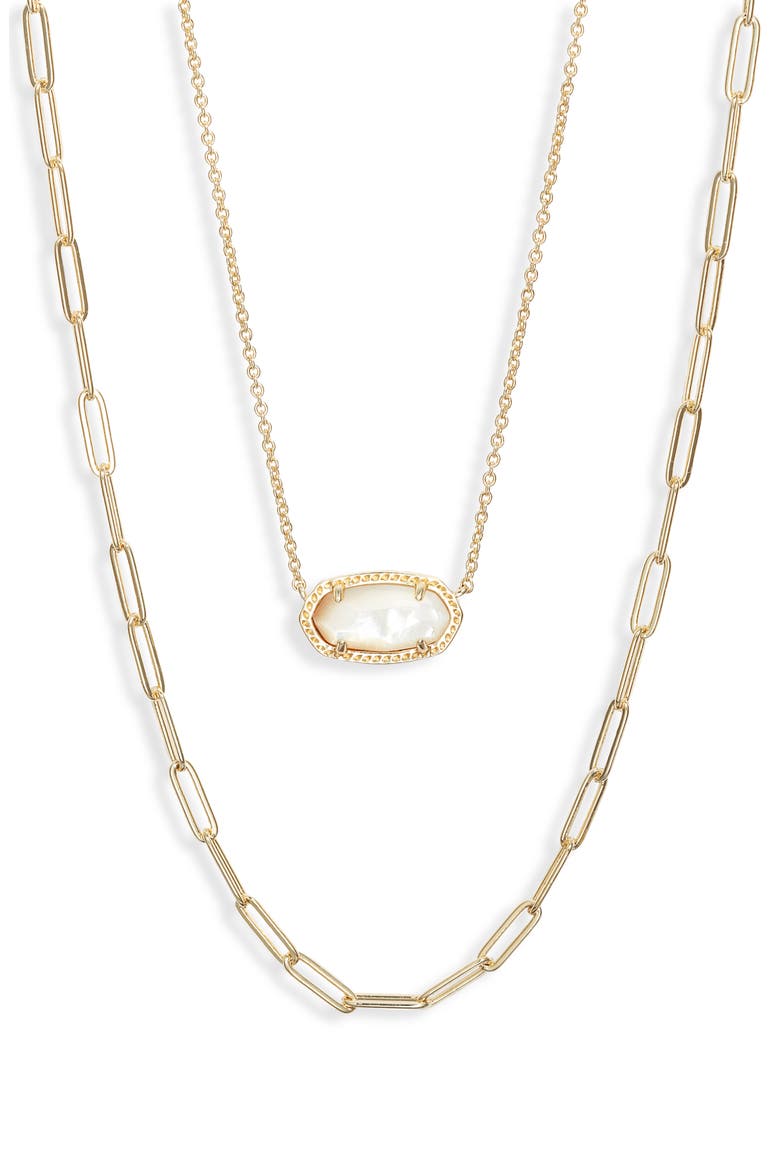 Elisa & Courtney Necklace Set, Main, color, GOLD IVORY MOTHER OF PEARL