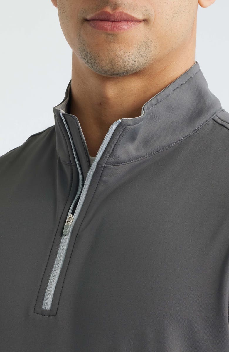 Peter Millar Galway Performance Quarter Zip Vest, Alternate, color, Iron
