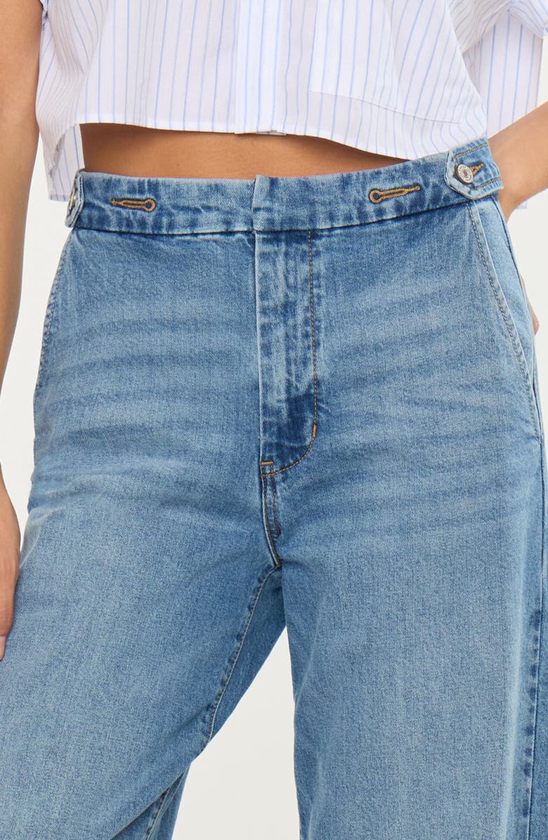 KanCan Marnie Ultra High Rise Wide Leg Trousers, Alternate, color, Dark Medium