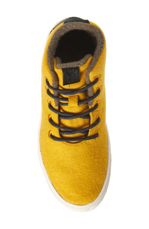 Yy Nation Alto Water Resistant Wool Blend High Top Sneaker In Spectra Yellow/white