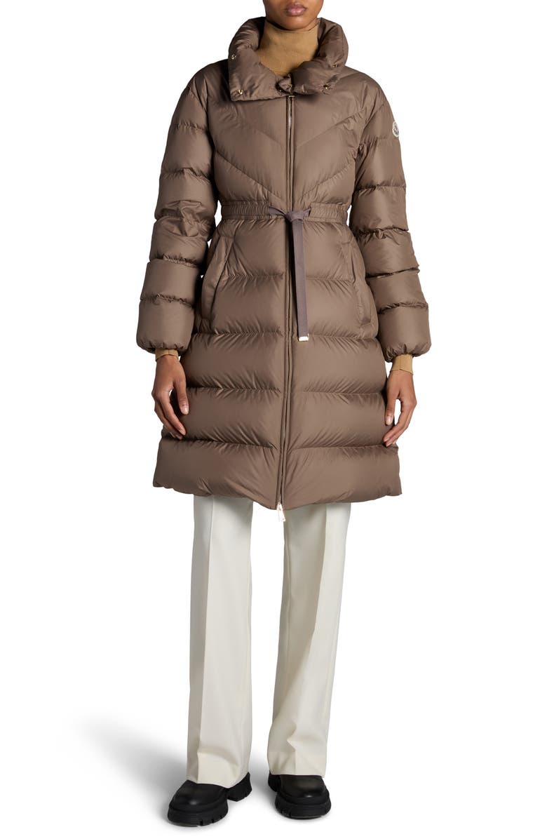 Moncler Brou Long Down Coat, Alternate, color,
