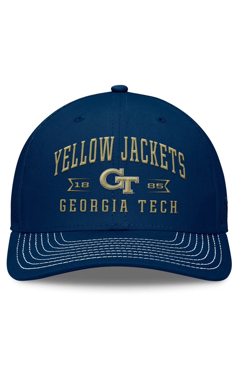 TOP OF THE WORLD Men's Top of the World Navy Georgia Tech Yellow Jackets Carson Trucker Adjustable Hat, Alternate, color, 