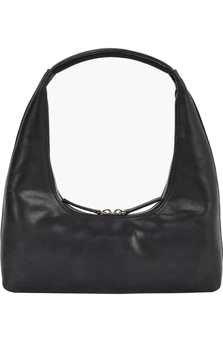 MARGESHERWOOD Leather Hobo Bag, Alternate, color, Black Pull-Up