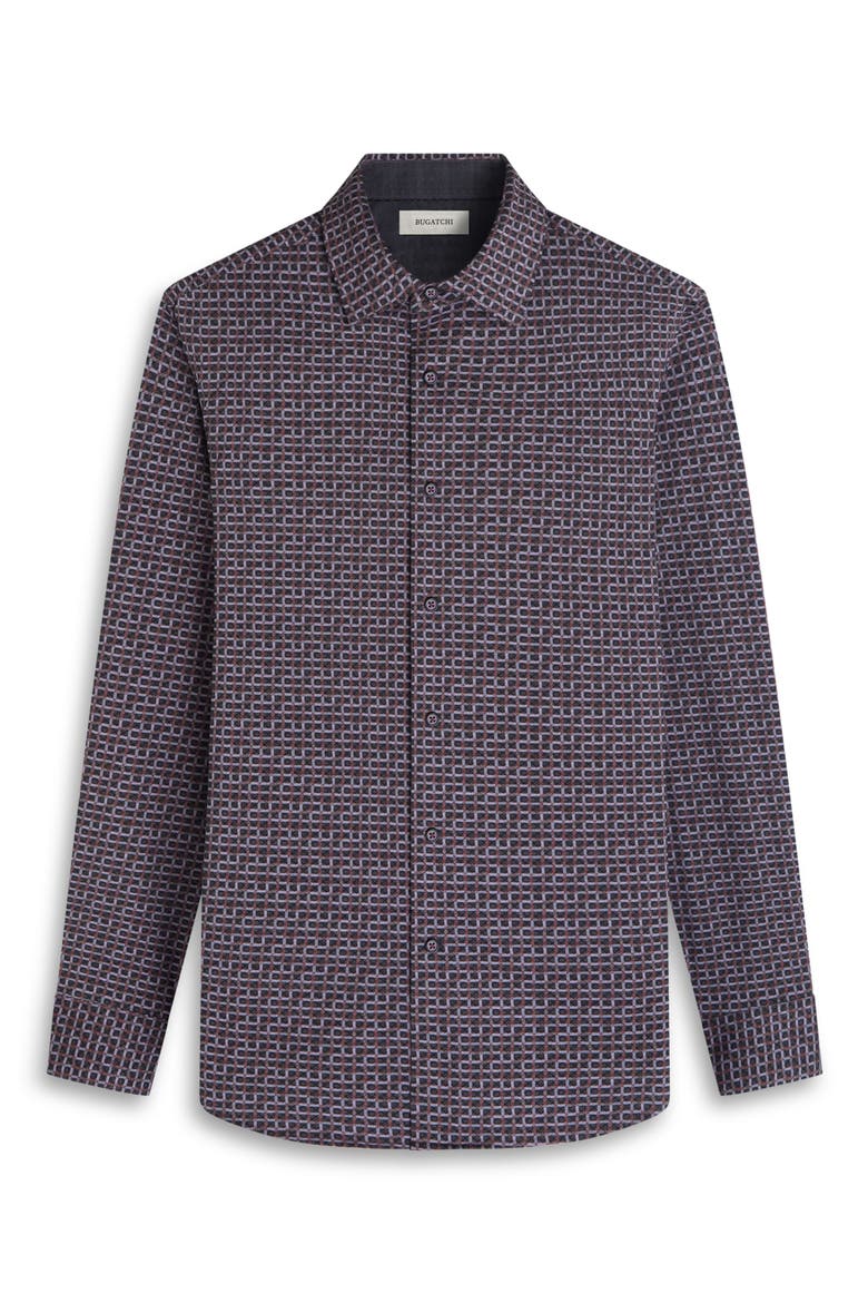 Jimmy OoohCotton® Check Button-Up Shirt, Alternate, color, MAHOGANY