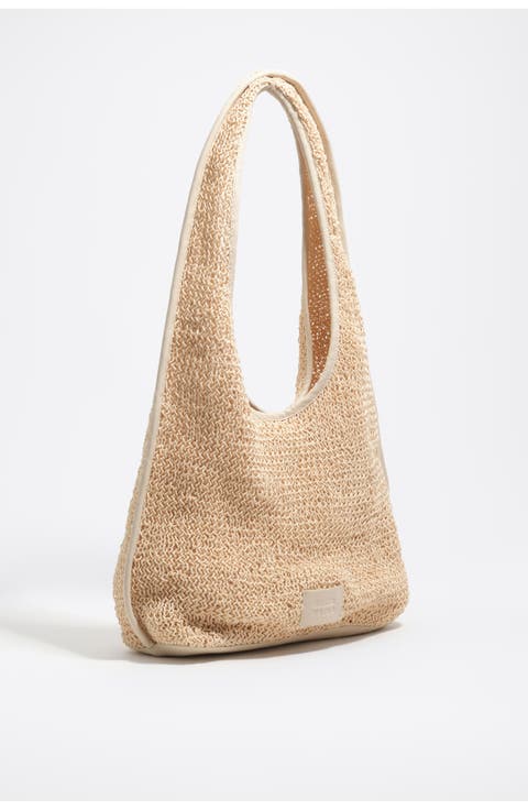 Woven Large Shoulder Bag