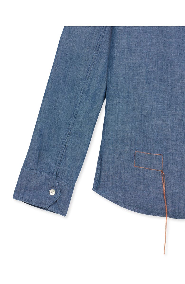 Fortela Amleto Denim Shirt with Patch Pockets, Alternate, color, Blue