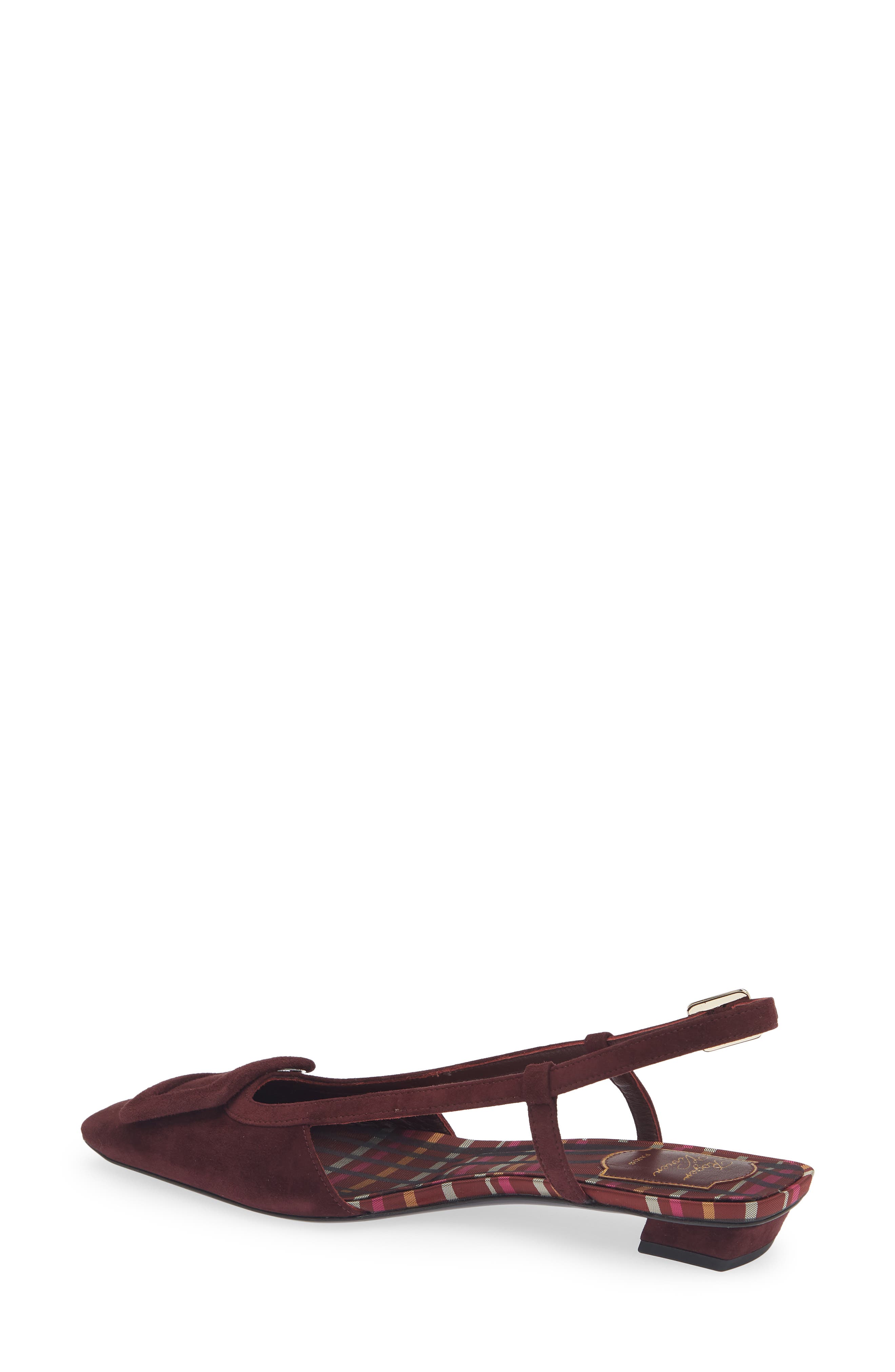 Belle Vivier Suede Slingback Flat, Alternate, color, KRAFT CHIARO