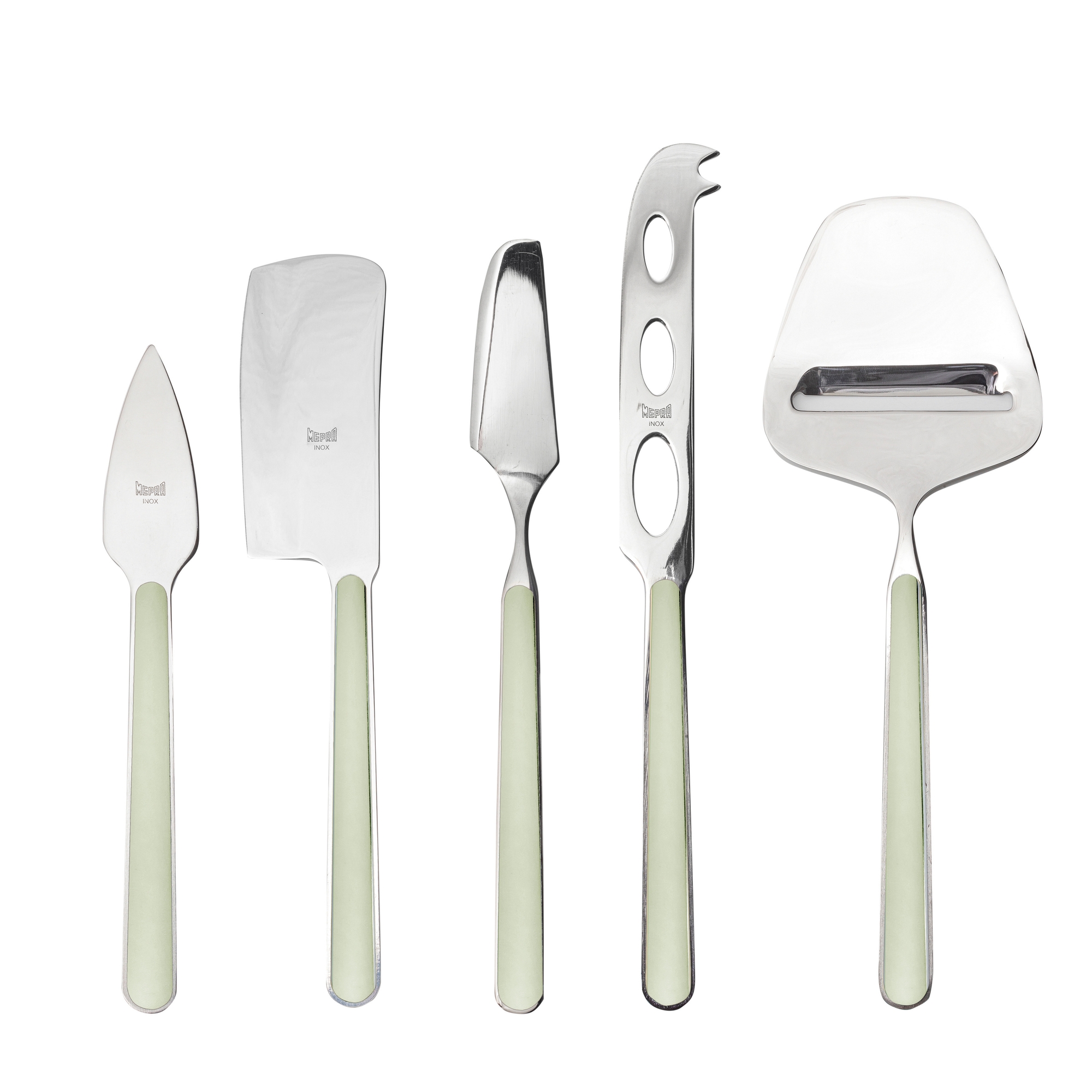 Mepra Fantasia Cheese Knives - 5 Pieces - Sage