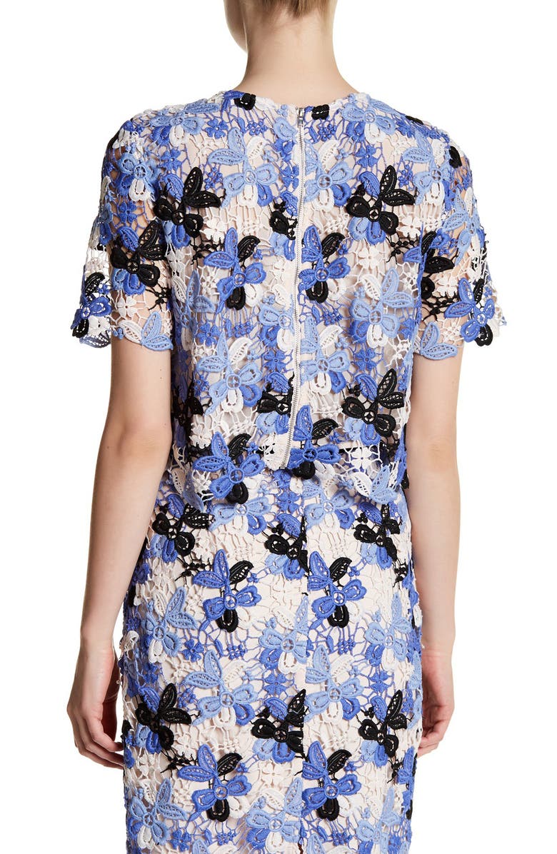 Lucy Paris Portia Lace Crop Shirt, Alternate, color, 