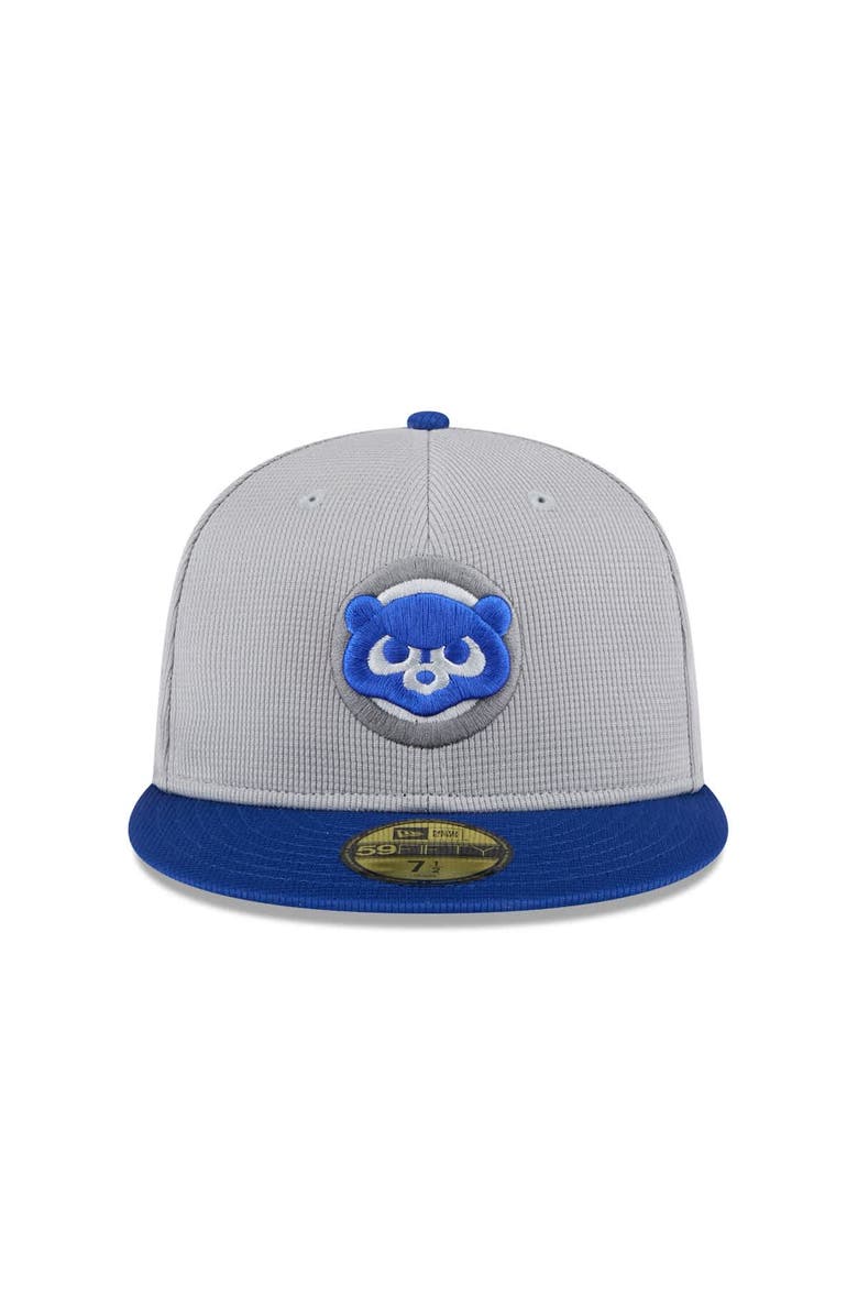 New Era Men's New Era Gray/Royal Chicago Cubs 2025 Batting Practice 59FIFTY Fitted Hat, Alternate, color,