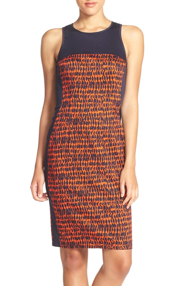 French Connection 'Canyon Sands' Sateen Sheath Dress, Main, color, 