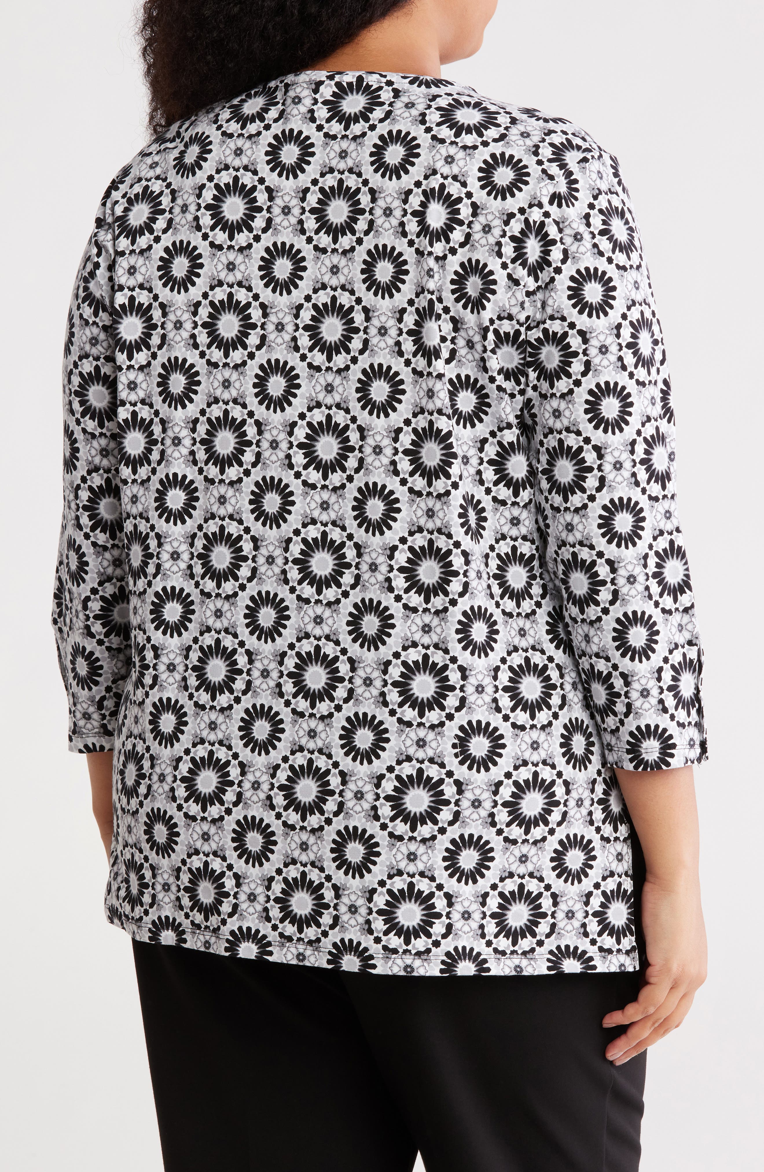 Surplice V-Neck Stretch Cotton Top - image 2
