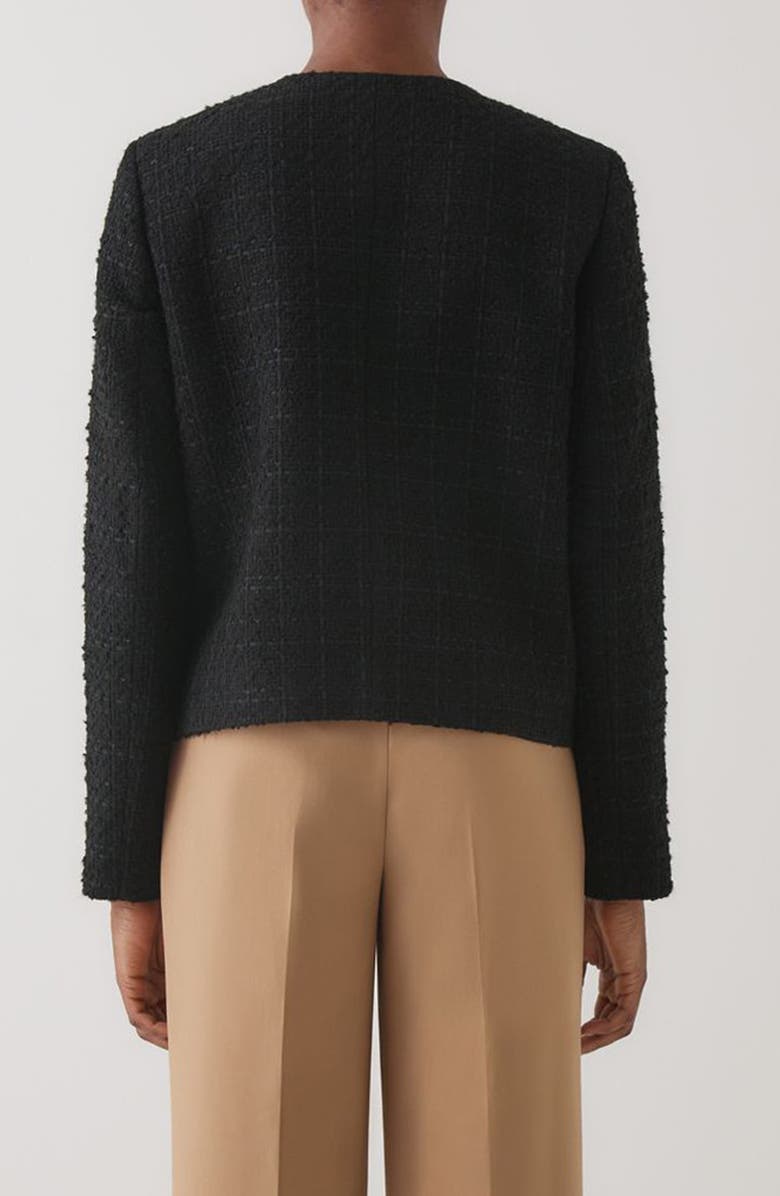 LK Bennett Arden Tweed Jacket, Alternate, color, Black