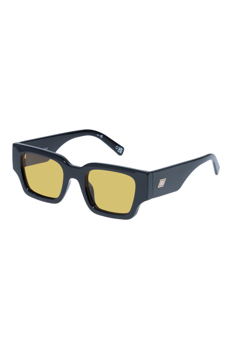 Atlantis 50mm Rectangular Sunglasses, Alternate, color, BLACK