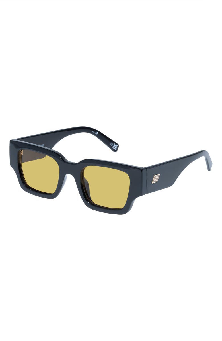Le Specs Atlantis 50mm Rectangular Sunglasses, Alternate, color, Black