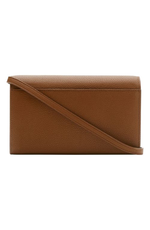 Burberry Cotswolds Leather Wallet On A Strap In Brown
