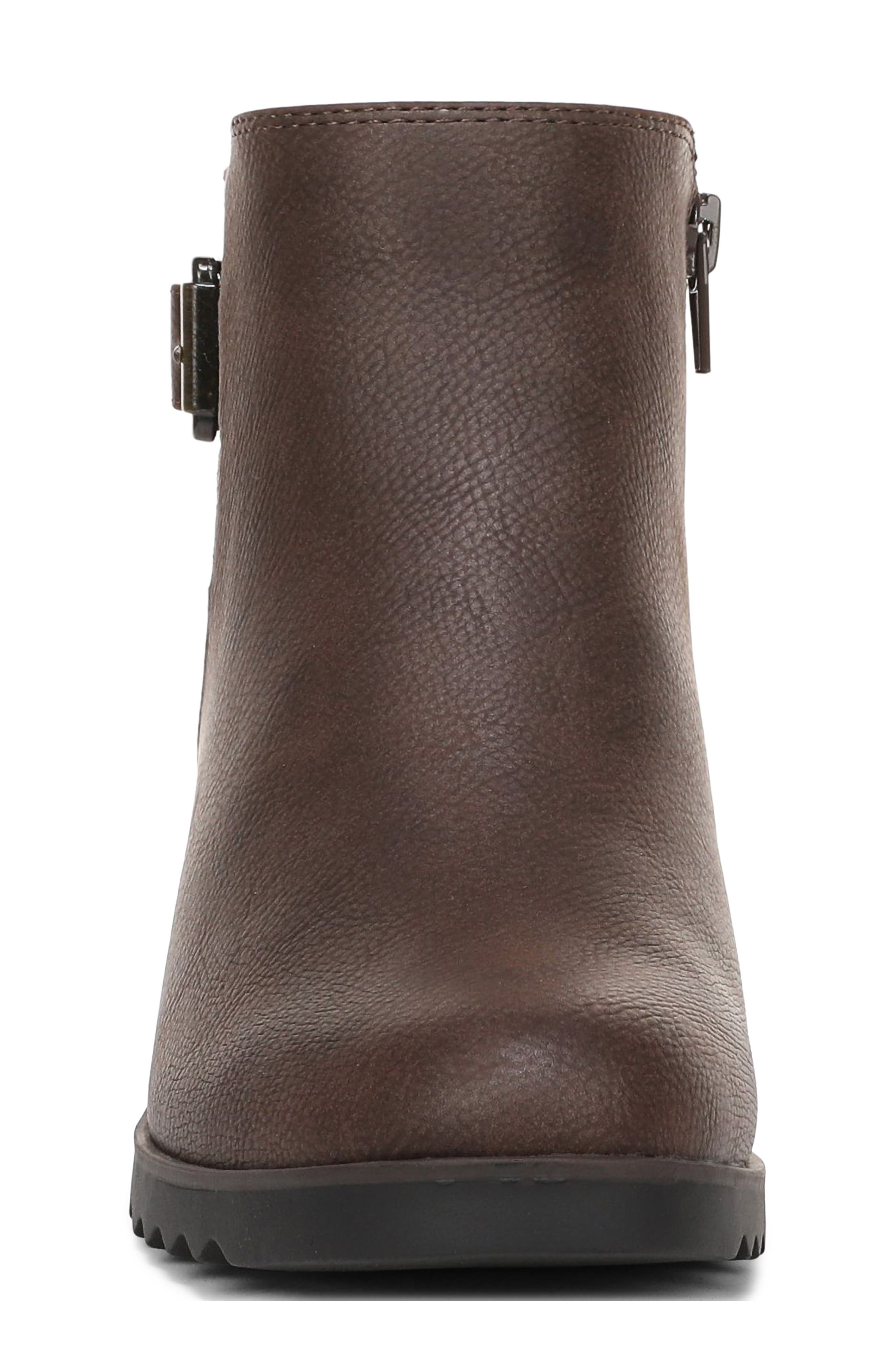 Zayne Wedge Bootie, Alternate, color, DARK BROWN