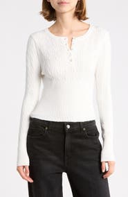 Madden Girl Cable Stitch Henley