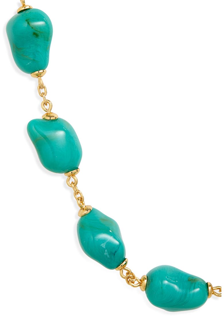 Stone Station Necklace, Main, color, TURQUOISE SEA