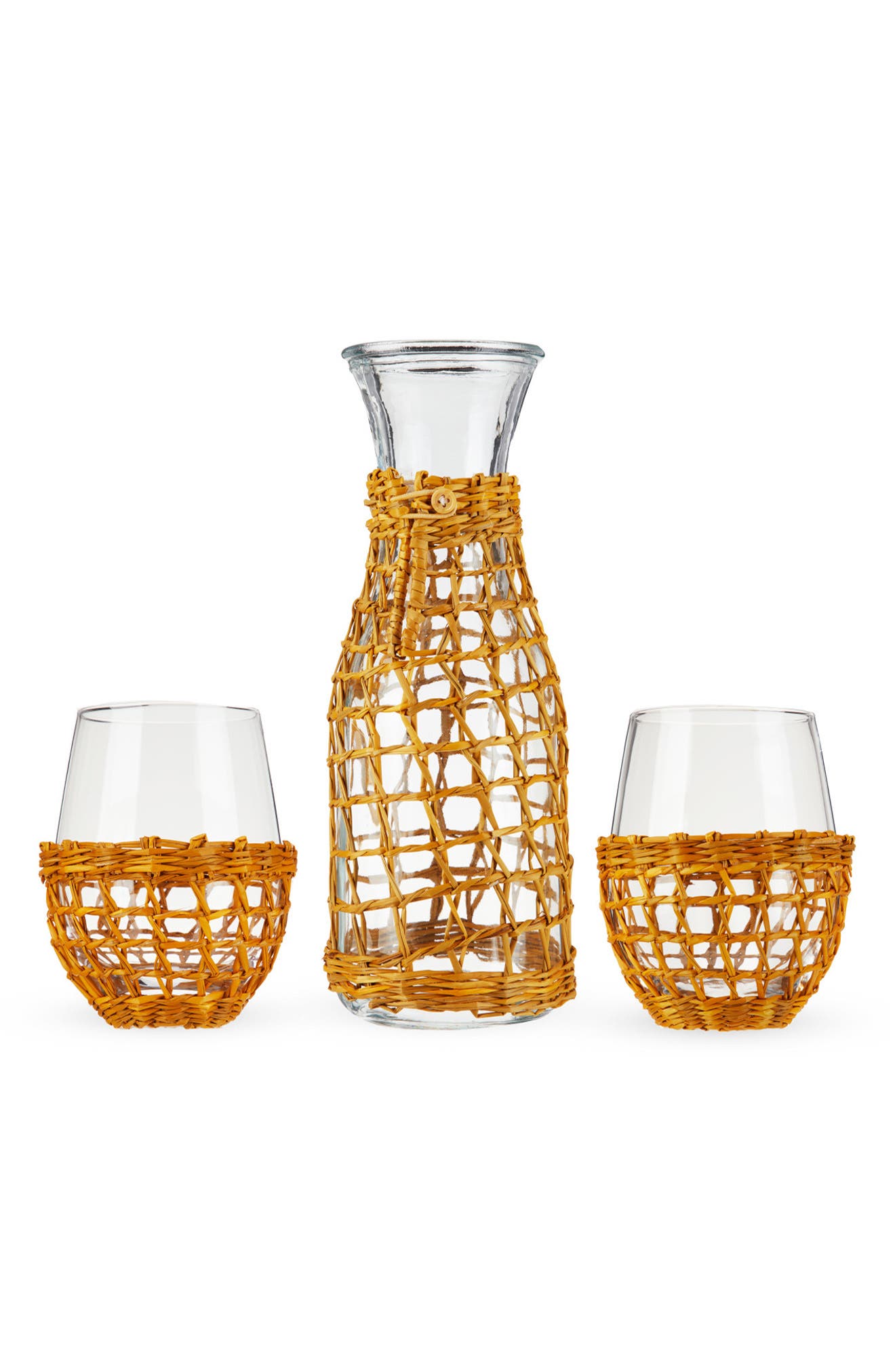 Island Carafe & Stemless Wine Set
