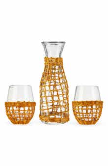 Island Carafe & Stemless Wine Set