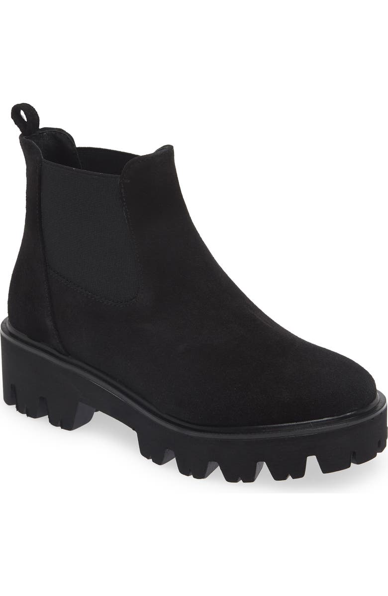 Cordani Alicia Lug Chelsea Boot, Main, color, Camoscio Nero