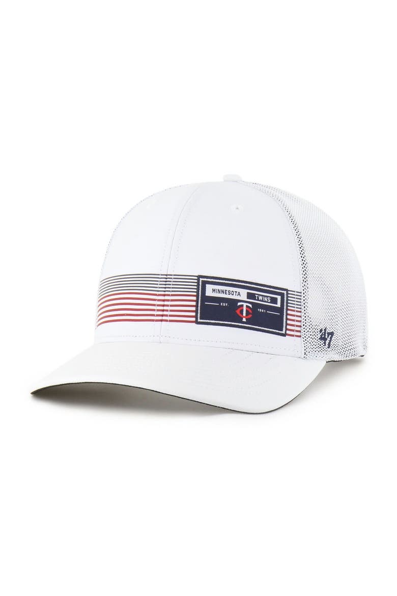 Men's '47  White Minnesota Twins Rangefinder brrr Trucker Adjustable Hat, Main, color, White