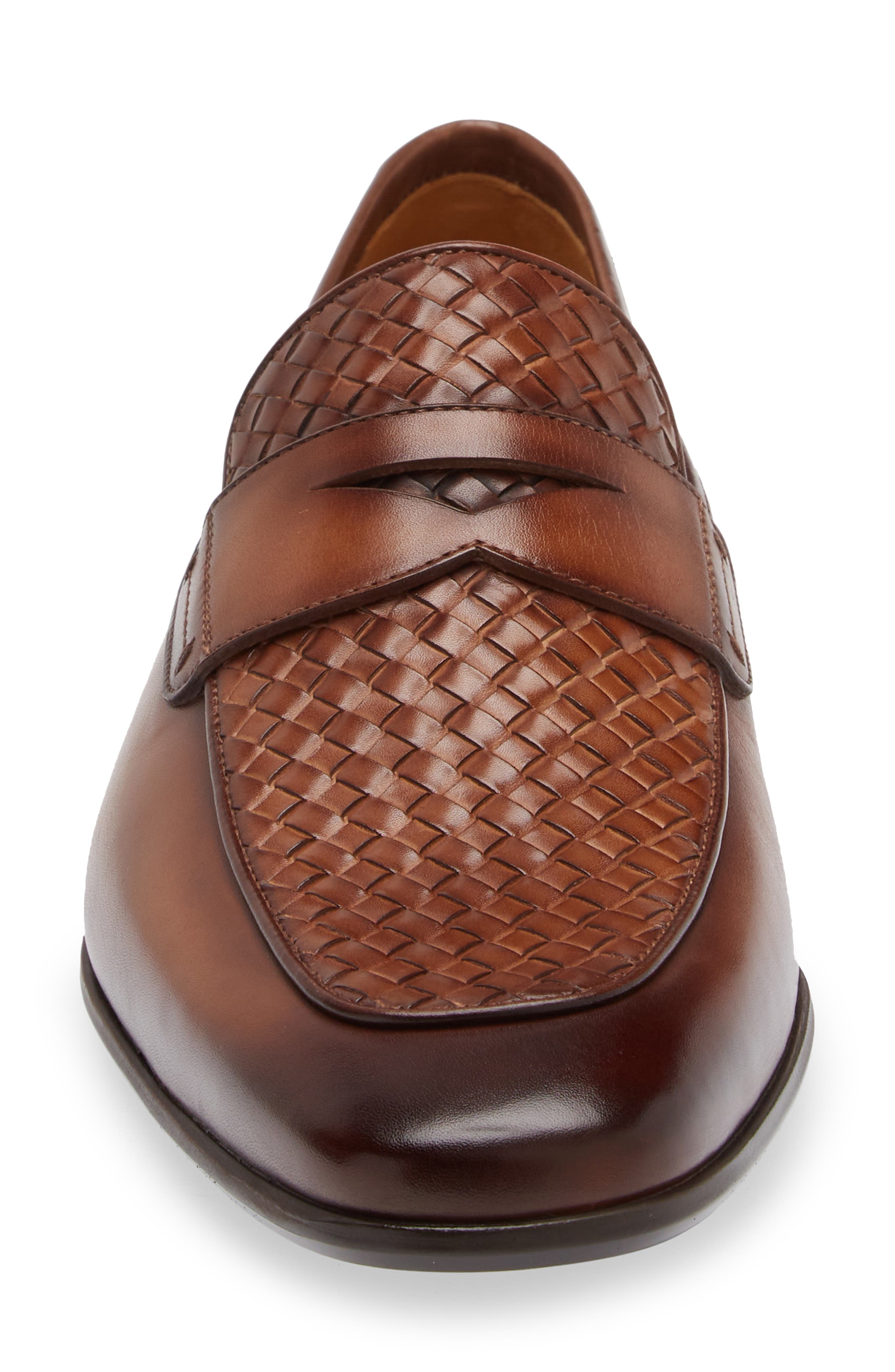 Magnanni Ramiro Water Resistant Woven Penny Loafer, Alternate, color, 