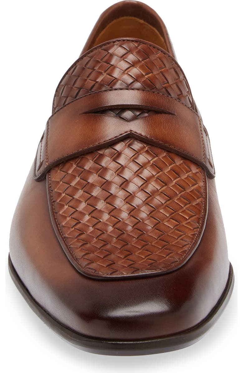 Magnanni Ramiro Water Resistant Woven Penny Loafer, Alternate, color,