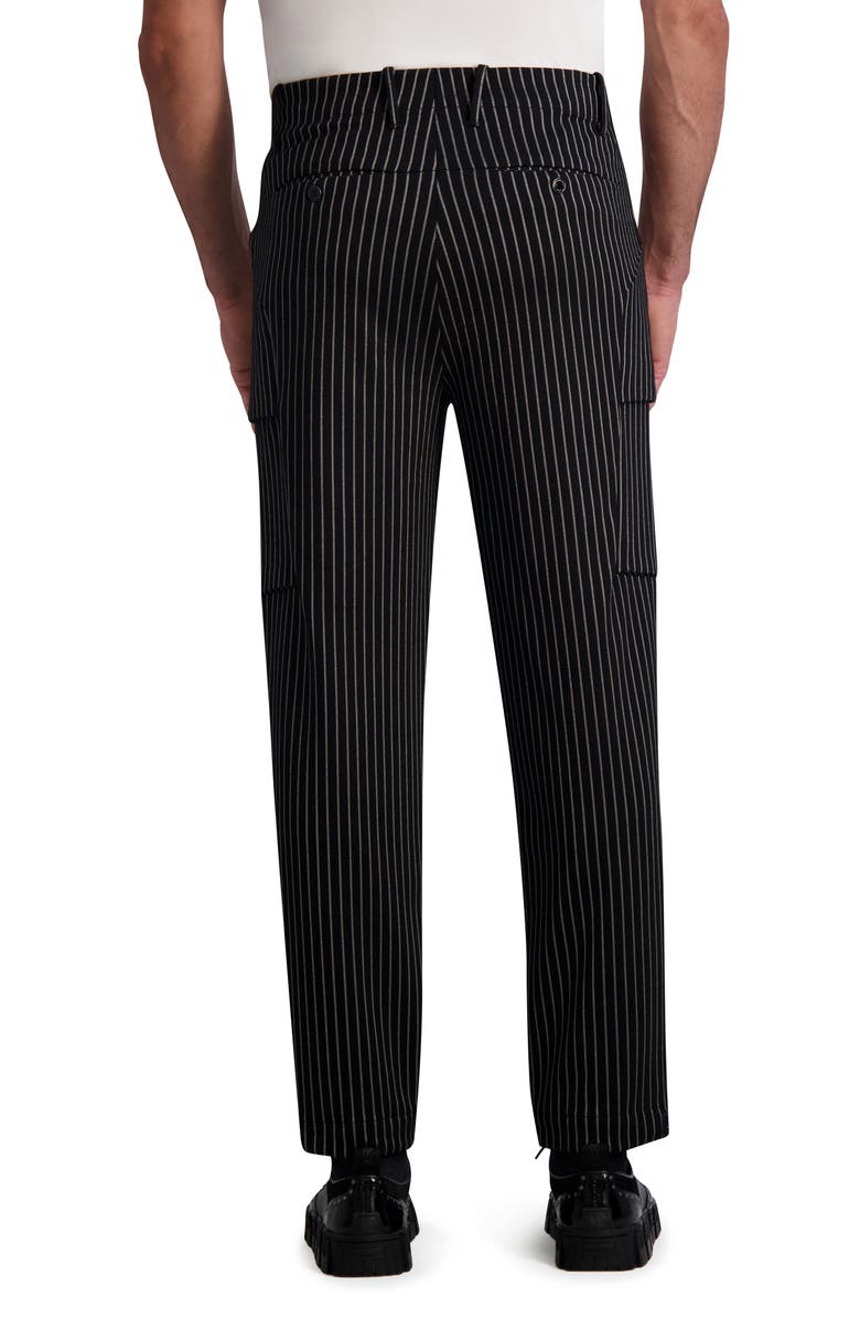 KARL LAGERFELD PARIS Stripe Cargo Pants, Alternate, color, 