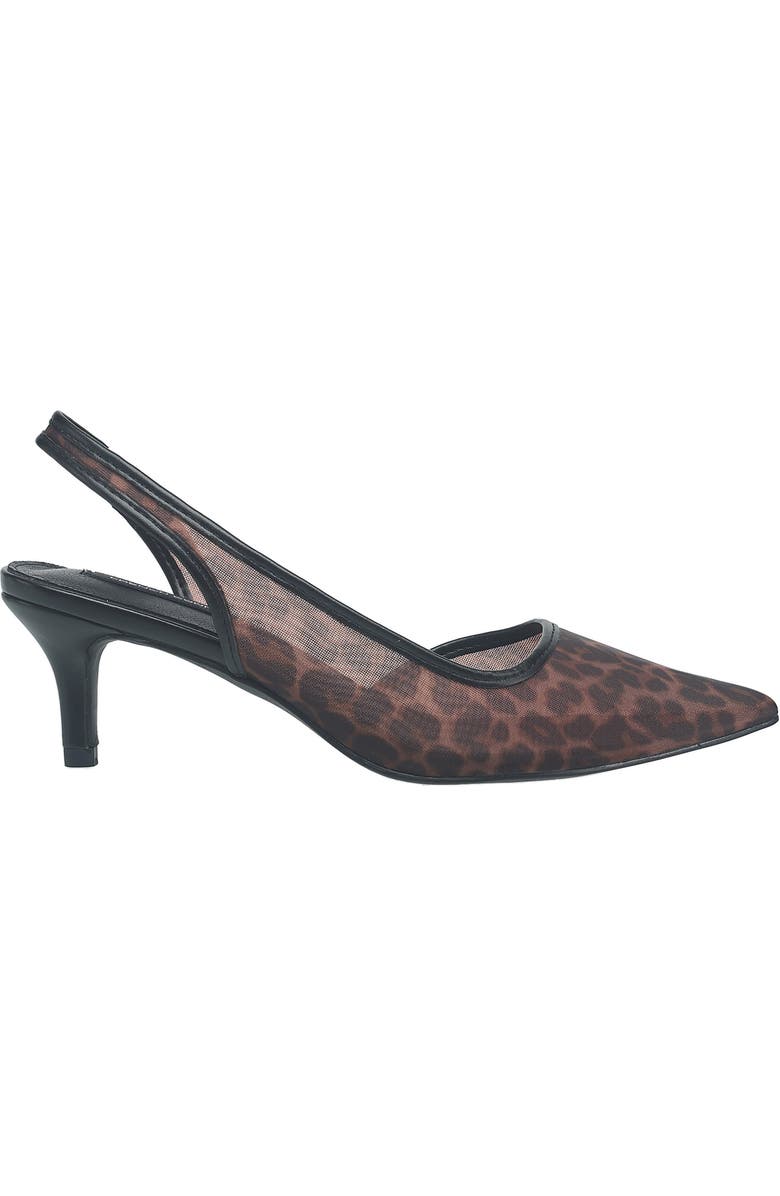 French Connection Ladies Quest Slingback Kitten Heel, Alternate, color, Leopard