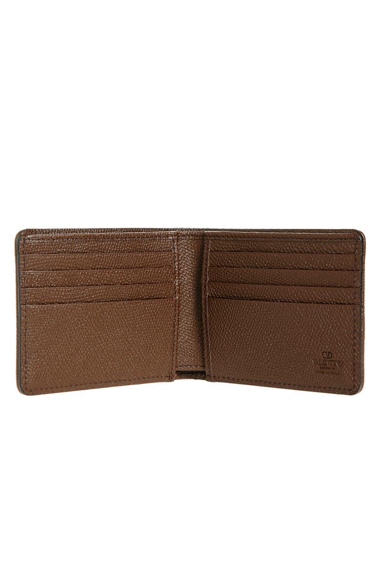VLOGO Signature Bifold Canvas Wallet, Alternate, color, BROWN MULTI