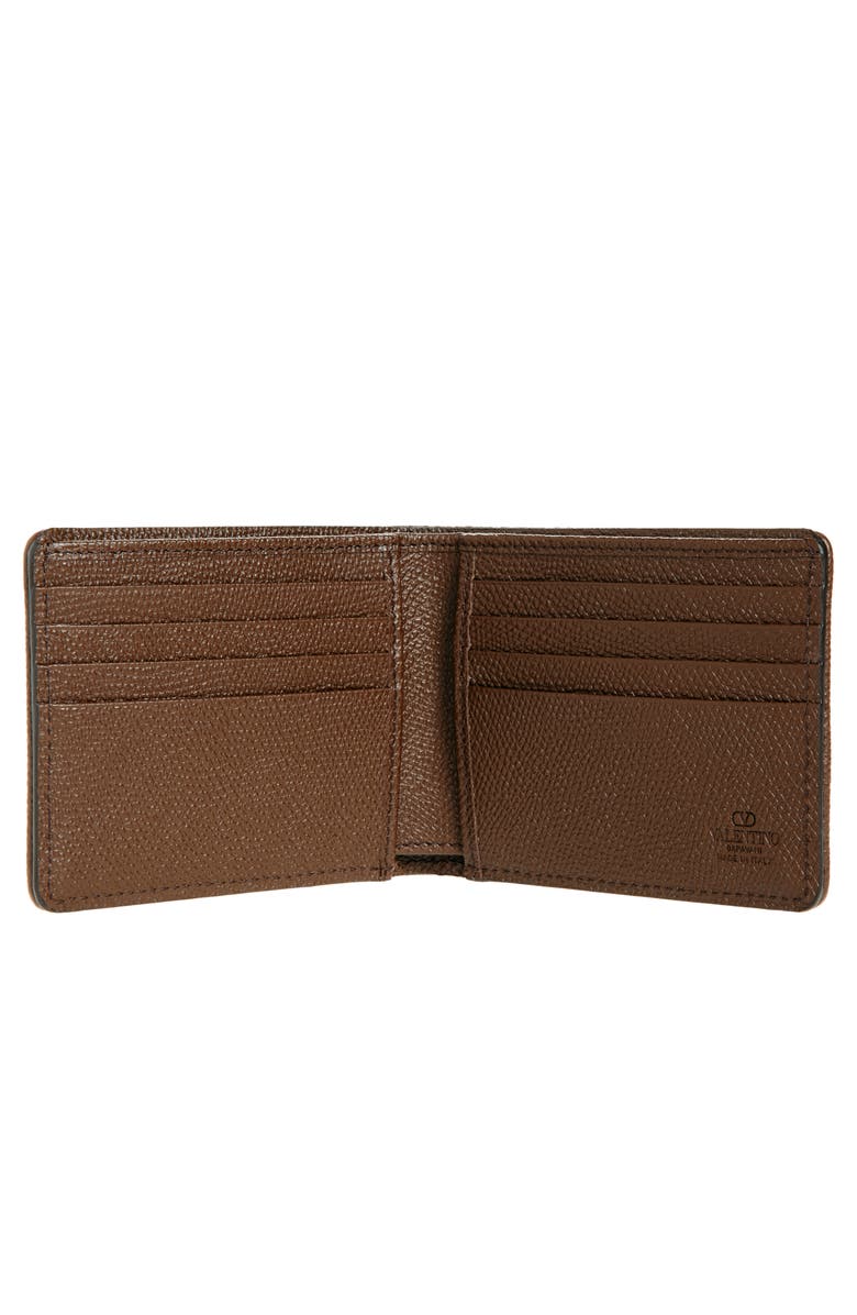 Valentino VLOGO Signature Bifold Canvas Wallet, Alternate, color, Brown Multi