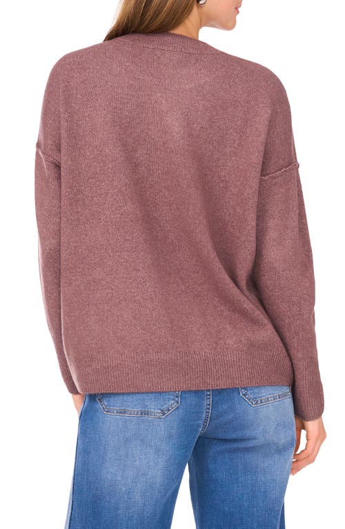 Vince Camuto Star Crewneck Sweater In Brown