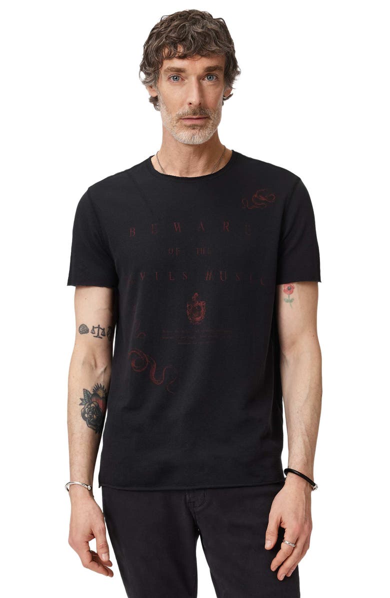 John Varvatos Raw Edge Graphic T-Shirt, Alternate, color, 
