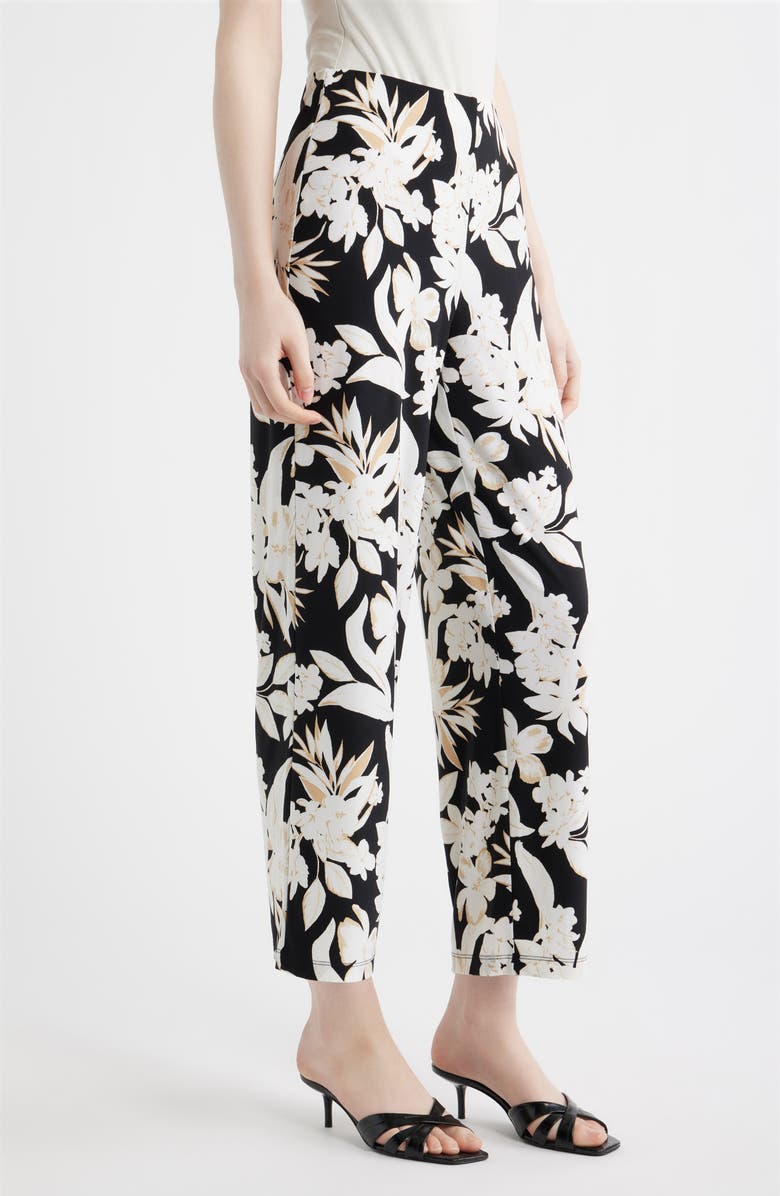 AK ANNE KLEIN Print Crop Wide Leg Pants, Alternate, color, Anne Black Multi