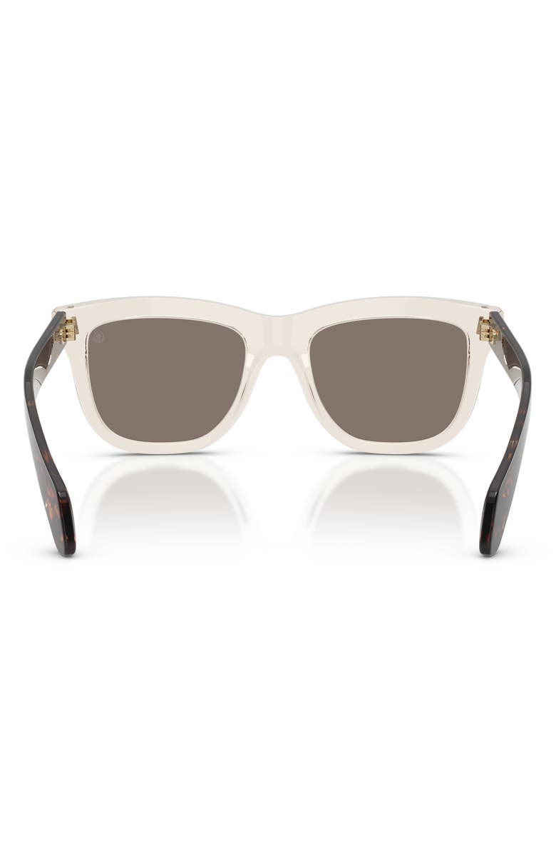 Moncler Bronzz 52mm Pillow Sunglasses, Alternate, color, Butter / Mirror Gold