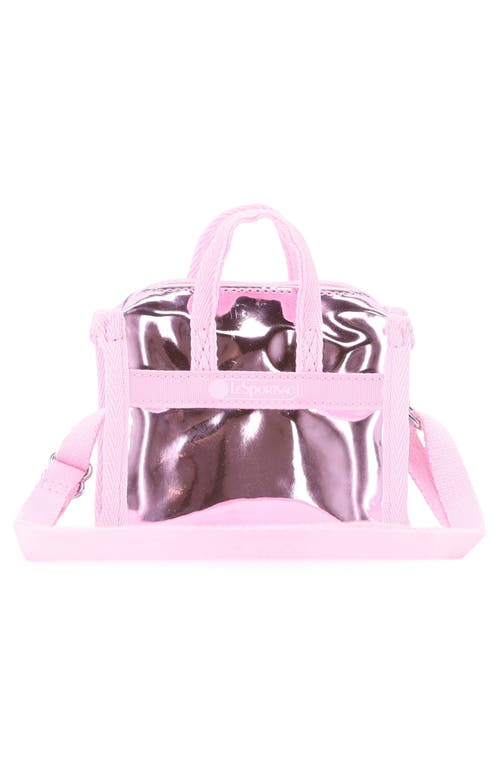 Lesportsac Mirror Micro Top Handle Bag In Pink