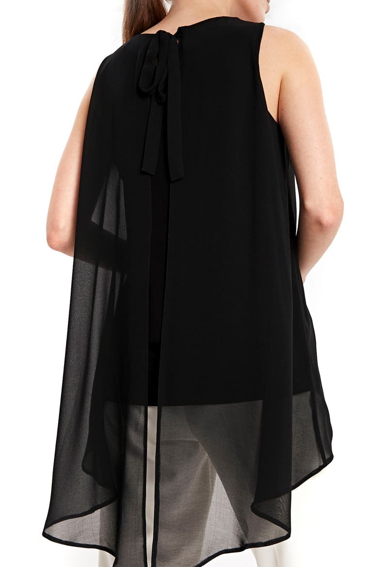 Embellished Overlay Top, Alternate, color, BLACK