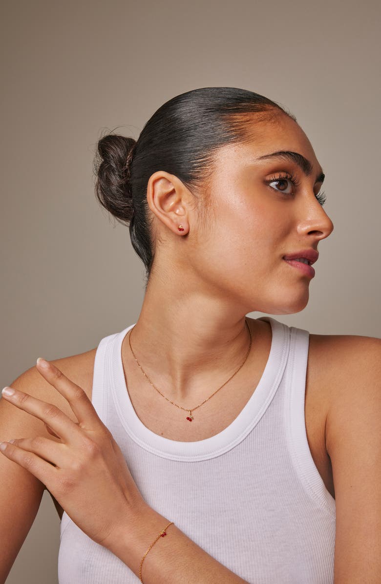 ENAMEL Copenhagen Cherry Studs, Alternate, color, Red