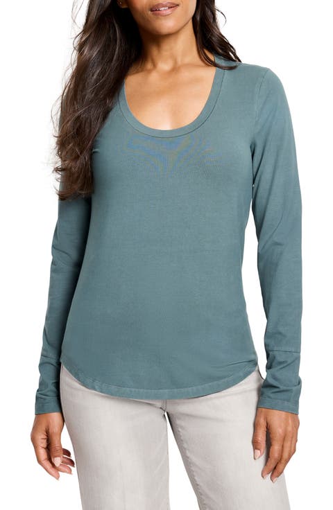 Scoop Neck Long Sleeve T-Shirt