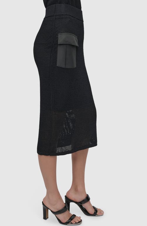 Dkny Sportswear Midi Sweater Skirt In Black