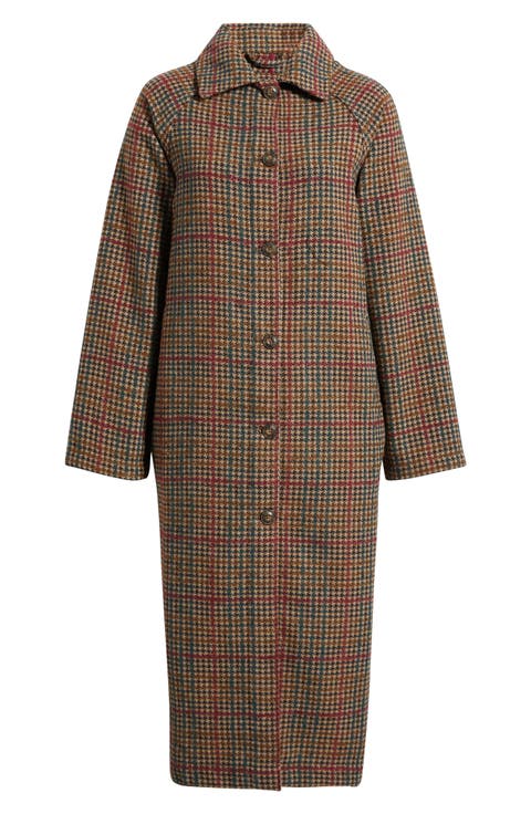 Hayes Houndstooth Trench Coat