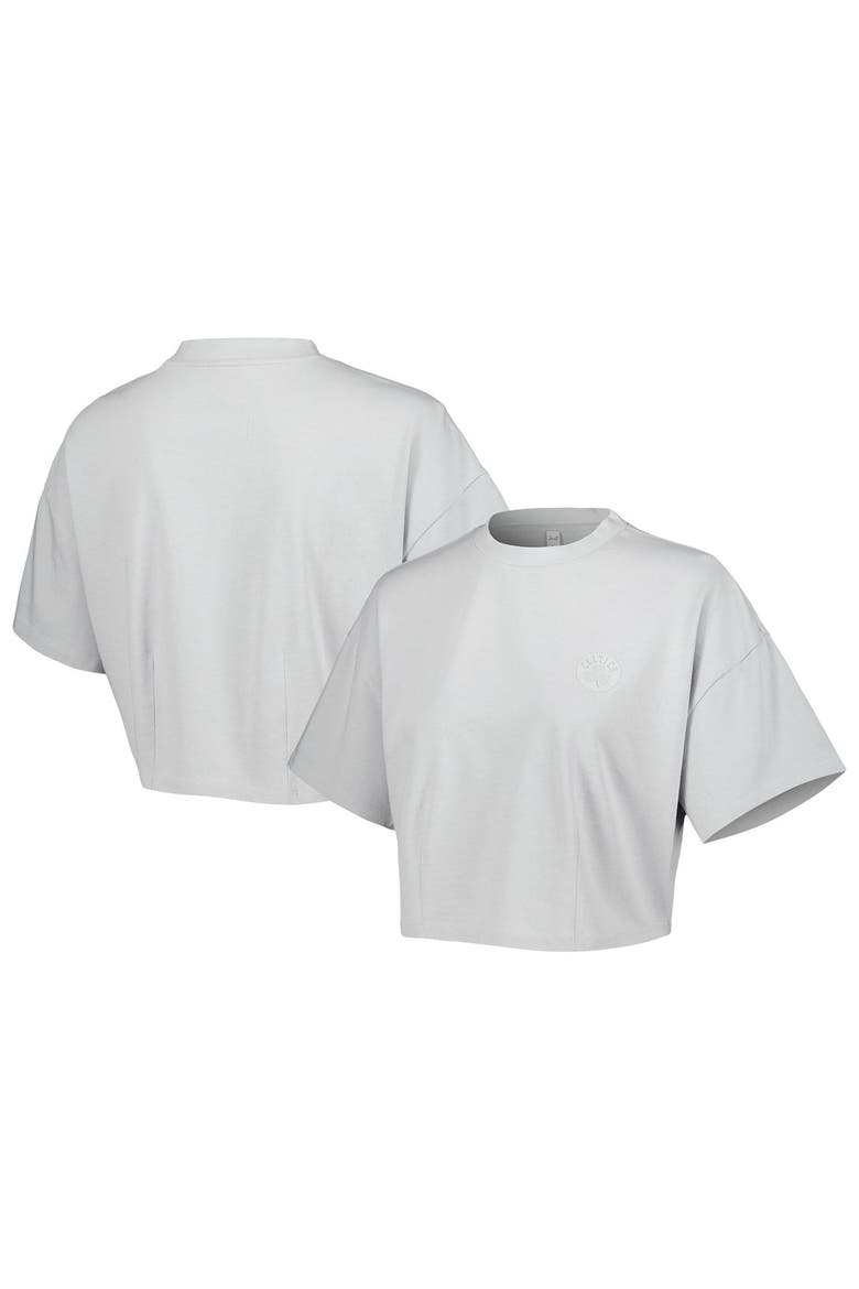 Men's Lusso Gray Boston Celtics Nola Faded Tonal Cropped T-Shirt, Main, color, Gray