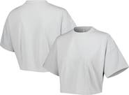 LUSSO Men's Lusso Gray Boston Celtics Nola Faded Tonal Cropped T-Shirt