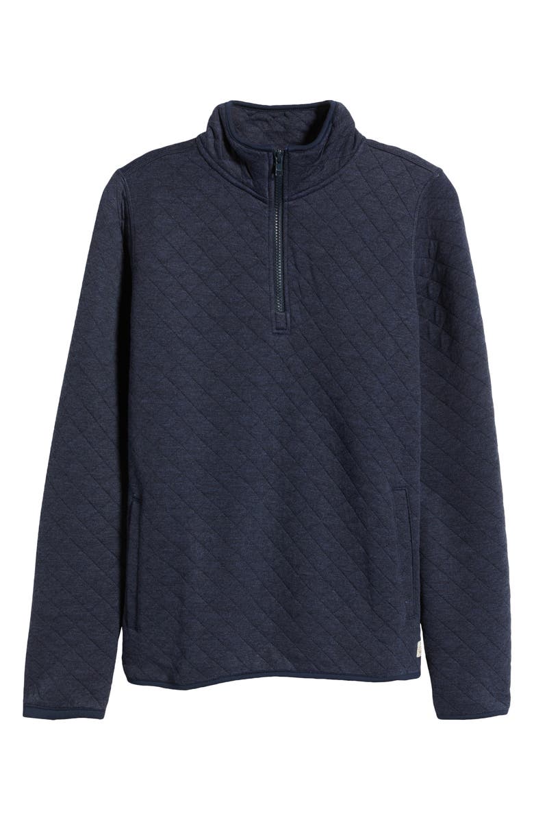 Marine Layer Corbet Quilted Half Zip Pullover, Alternate, color, 