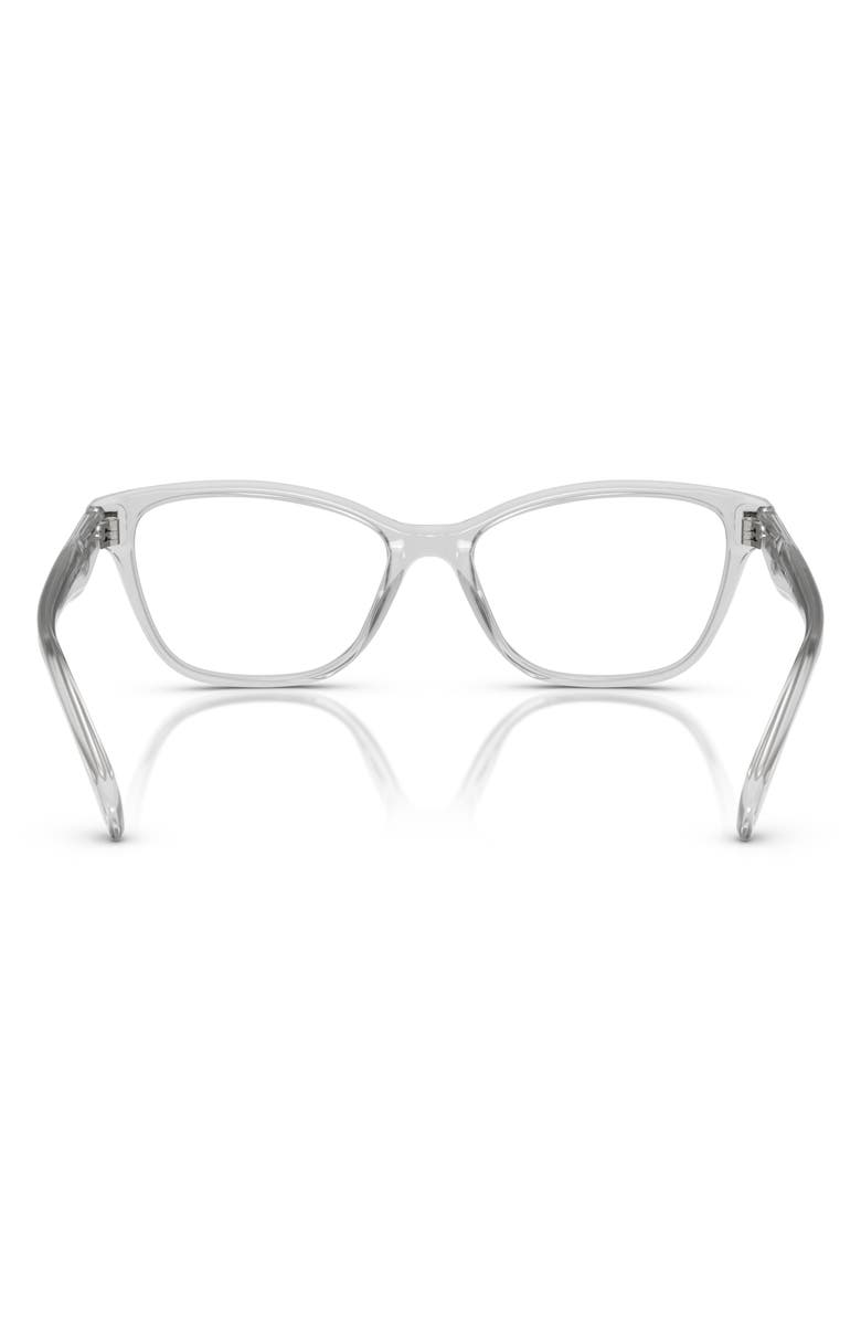 COACH 49mm Pillow Optical Glasses, Alternate, color, Transparent Dove / Demo Lens